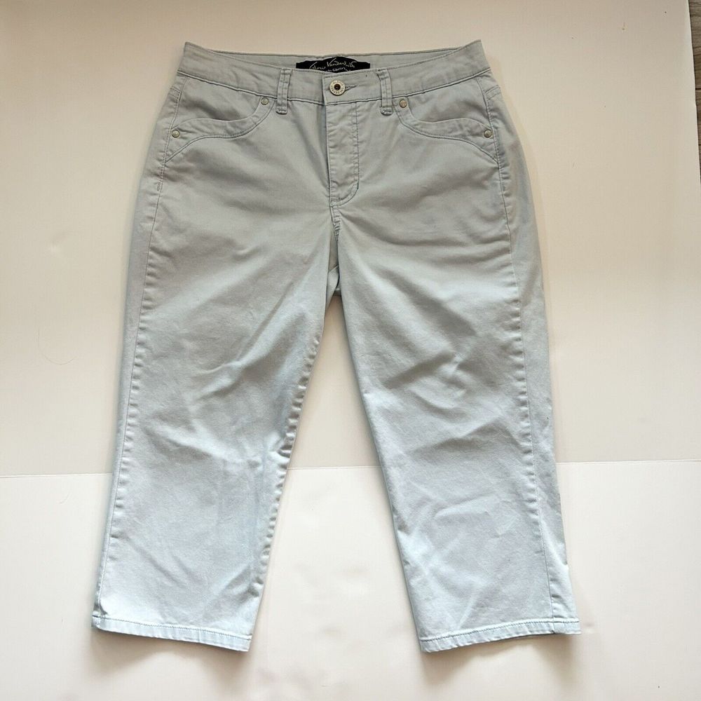 Gloria Vanderbilt cropped pants jeans womens 6 light blue denim The Perfect Fit